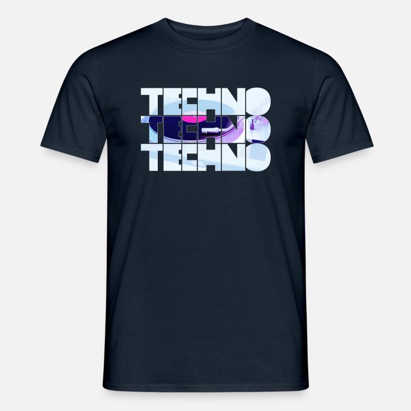 Techno #1 - Männer T-Shirt - Navy