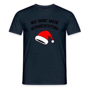 Nie ohne mein Weihnachtsteam - Männer T-Shirt - Navy - Vorne - AI Model Male 178 light (178cm)