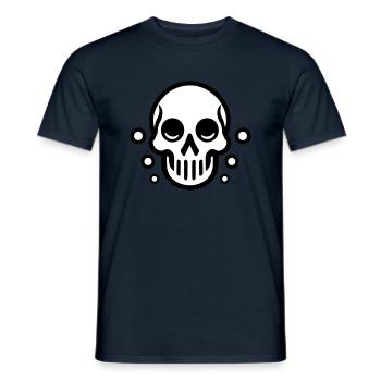 Crâne à bulles - Conception de bande dessinée - T-shirt homme - marine - Devant - AI Model Male 178 light (178cm)