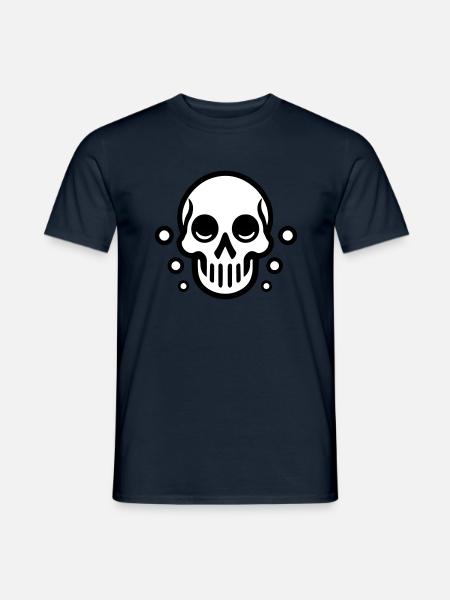 Bubble Skull - Comic Design - Men's T-Shirt - navy