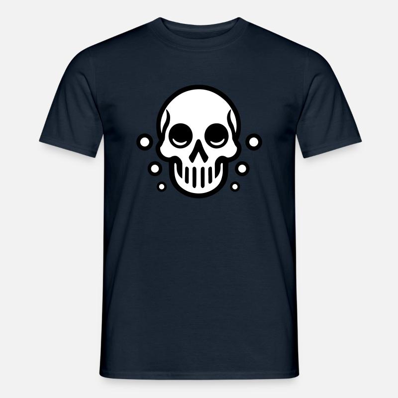 Bubble Skull - Comic Design - Männer T-Shirt - Navy