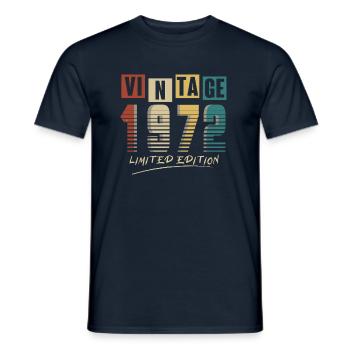 1972 Jahrgang 1972 Jahrgang 1972 Geburtstag. Jahr 2 - Männer T-Shirt - Navy - Vorne - AI Model Male 178 light (178cm)