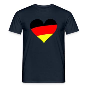 Heart Germany - T-shirt herr - marinblå - Fram - AI Model Male 178 light (178cm)