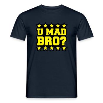 u_mad_bro_c2 - T-shirt homme - marine - Devant - AI Model Male 178 light (178cm)