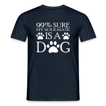 Chien chien - T-shirt homme - marine - Devant - AI Model Male 178 light (178cm)