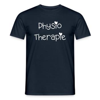 Physio Design - T-Shirts & Hoodies for Physios - Men's T-Shirt - navy - Front - AI Model Male 178 light (178cm)