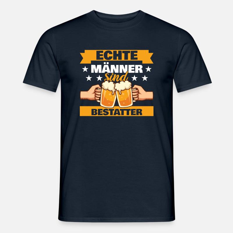 Echte Männer sind Bestatter - Männer T-Shirt - Navy