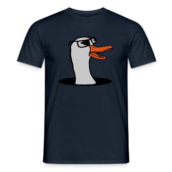 Bottom Hole Sunglasses Goose - Men's T-Shirt - navy - Front - AI Model Male 178 light (178cm)
