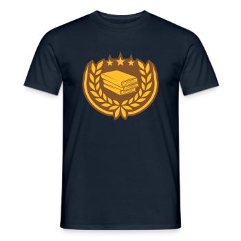 Livres Stack Stars Laurel Wreath - T-shirt homme - marine - Devant - AI Model Male 178 light (178cm)