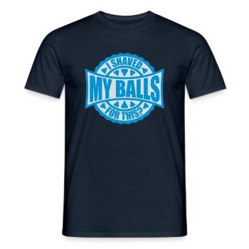 I shaved my balls - Men's T-Shirt - navy - Front - AI Model Male 178 light (178cm)