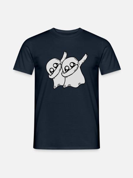 2 Dabbing Ghosts Friends - Men's T-Shirt - navy