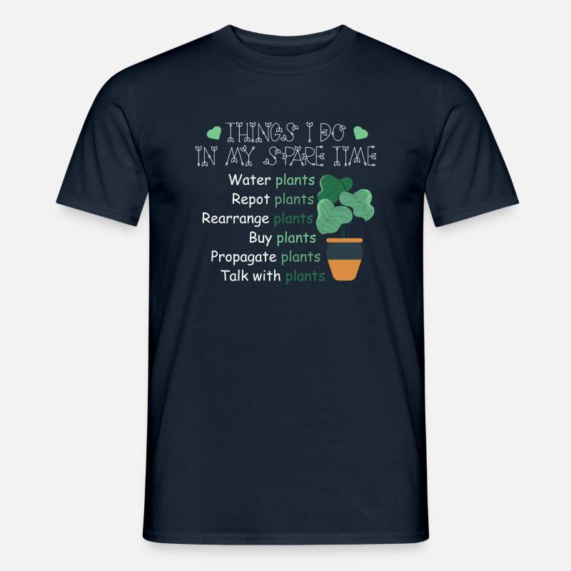 Freizeit im Garten - Männer T-Shirt - Navy