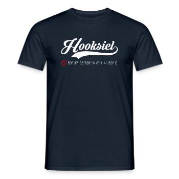 Hooksiel Koordinaten - Männer T-Shirt - Navy - Vorne - AI Model Male 178 light (178cm)