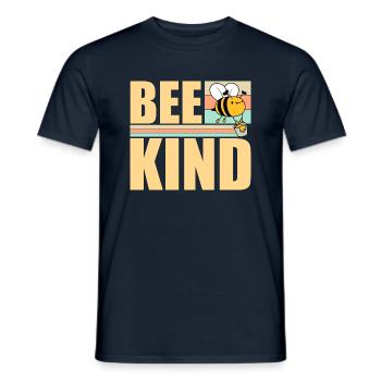 Be Kind Cute Honey Kindness Bee Love Inspirational - Men's T-Shirt - navy - Front - AI Model Male 178 light (178cm)