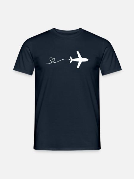 Flugzeug - Männer T-Shirt - Navy