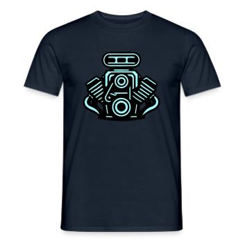 Engine Car Symbol Tuning - Men's T-Shirt - navy - Front - AI Model Male 178 light (178cm)