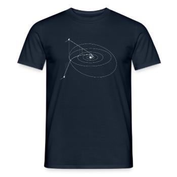 Reiseflugbahn - Männer T-Shirt - Navy - Vorne - AI Model Male 178 light (178cm)