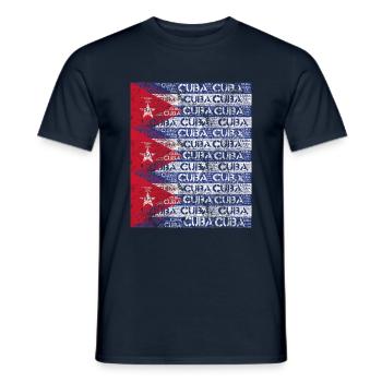 Cuba Cuban flag - Men's T-Shirt - navy - Front - AI Model Male 178 light (178cm)