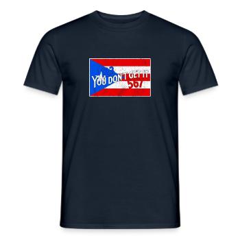 Puerto Rico Flag 123 567 Salsa - Men's T-Shirt - navy - Front - AI Model Male 178 light (178cm)