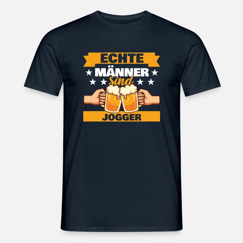 Echte Männer sind Jogger - Männer T-Shirt - Navy