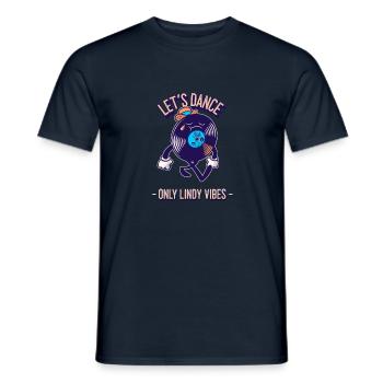 Lindy Hop Swing Dance Only Lindy Vibes - Men's T-Shirt - navy - Front - AI Model Male 178 light (178cm)