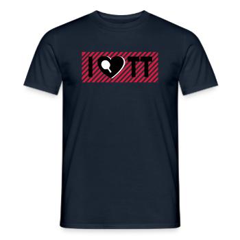 I love Table Tennis Shirt - Men's T-Shirt - navy - Front - AI Model Male 178 light (178cm)