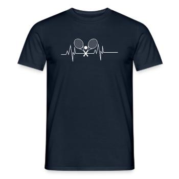 Tennis-Herzschlag - Männer T-Shirt - Navy - Vorne - AI Model Male 178 light (178cm)