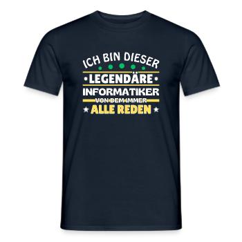 Ich bin dieser legendäre Informatiker - Männer T-Shirt - Navy - Vorne - AI Model Male 178 light (178cm)