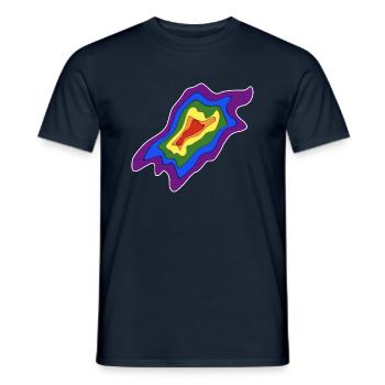 Papercut style Rainbow flag - Männer T-Shirt - Navy - Vorne - AI Model Male 178 light (178cm)