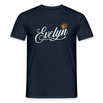 Evelyn Nom personnalisé pour femmes enfants bambins - - T-shirt homme - marine - Devant - AI Model Male 178 light (178cm)