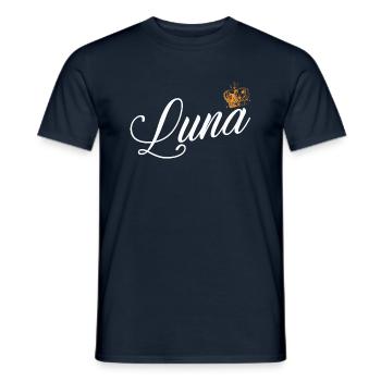 Luna Custom Name for Women Kids Toddlers - Luna - Men's T-Shirt - navy - Front - AI Model Male 178 light (178cm)
