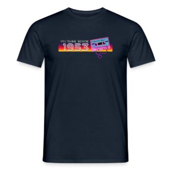 Musique Classique & Nostalgique Anniversaire - Vintage - T-shirt homme - marine - Devant - AI Model Male 178 light (178cm)