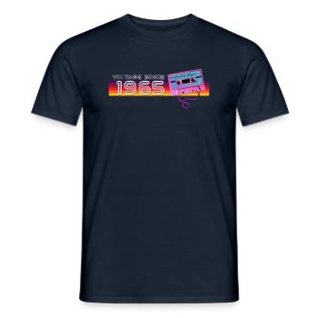 Retro Vintage 1965 Nostalgic Birthday Men Women - Men's T-Shirt - navy - Front - AI Model Male 178 light (178cm)