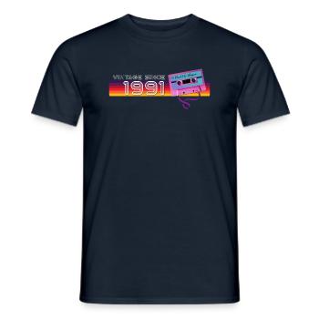 Klassische & nostalgische Musik Geburtstag - Vintage - Männer T-Shirt - Navy - Vorne - AI Model Male 178 light (178cm)