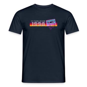 Jahrgang 1998 Retro Vintage Nostalgischer Geburtstag - Männer T-Shirt - Navy - Vorne - AI Model Male 178 light (178cm)