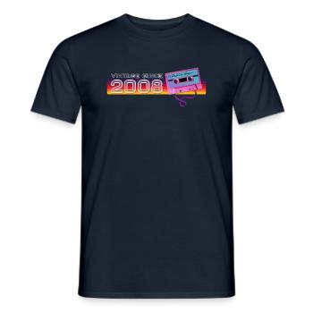 Musique Classique & Nostalgique Anniversaire - Vintage - T-shirt homme - marine - Devant - AI Model Male 178 light (178cm)