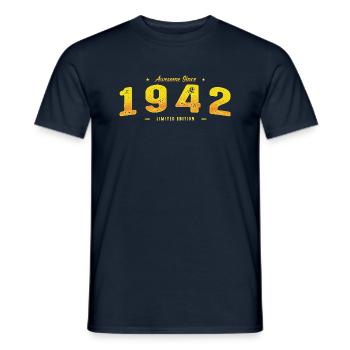 Génial Depuis 1942 Année de naissance - Millésime 83ème - T-shirt homme - marine - Devant - AI Model Male 178 light (178cm)