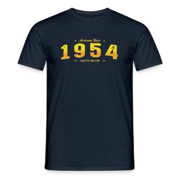 Millésime 1954 - 71e anniversaire Edition Limitée - T-shirt homme - marine - Devant - AI Model Male 178 light (178cm)