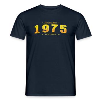 Génial depuis 1975 - 50e anniversaire Édition limitée - T-shirt homme - marine - Devant - AI Model Male 178 light (178cm)