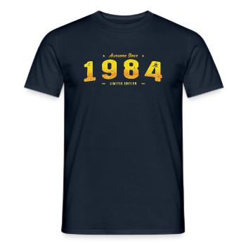 Millésime 1984 - 41e anniversaire Edition Limitée - T-shirt homme - marine - Devant - AI Model Male 178 light (178cm)