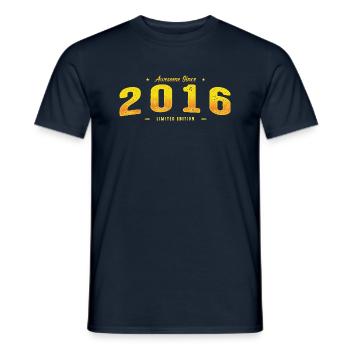 Awesome Since 2016 - 9th Birthday Limited Edition - Men's T-Shirt - navy - Front - AI Model Male 178 light (178cm)