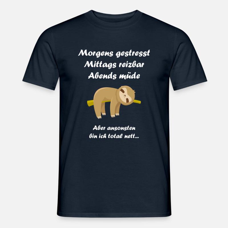 Faultier2 - Männer T-Shirt - Navy