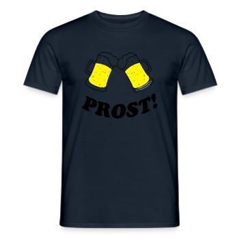 bier_prost - Männer T-Shirt - Navy - Vorne - AI Model Male 178 light (178cm)