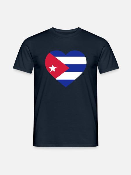Cuba Heart - Männer T-Shirt - Navy