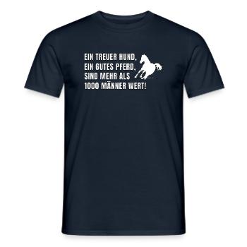 pferd pferdespruch pferdesprüche - Männer T-Shirt - Navy - Vorne - AI Model Male 178 light (178cm)