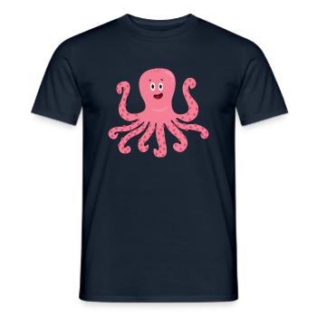 Oktopus - Männer T-Shirt - Navy - Vorne - AI Model Male 178 light (178cm)