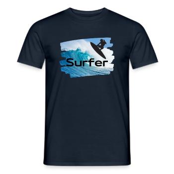 Surfer - Männer T-Shirt - Navy - Vorne - AI Model Male 178 light (178cm)
