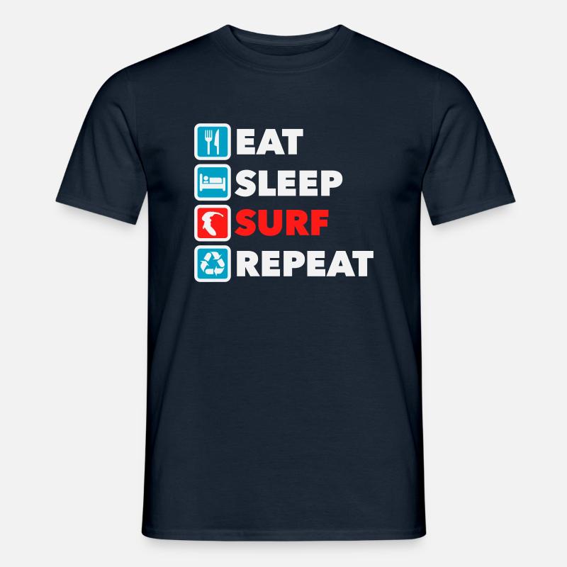 Eat Sleep Surf Repeat - Men’s T-shirt - navy