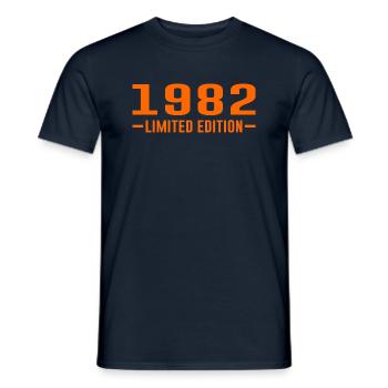 Cadeau de 40e anniversaire 1982 - T-shirt homme - marine - Devant - AI Model Male 178 light (178cm)