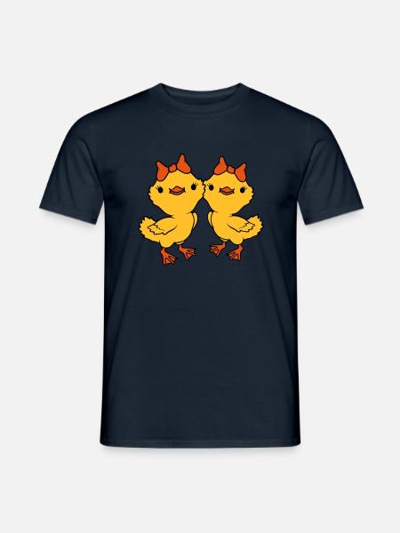 2 Chicks Team Friends - Men's T-Shirt - navy